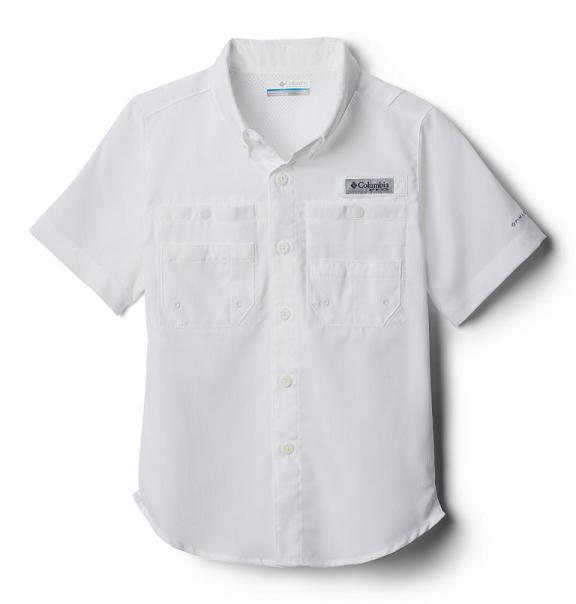 Columbia PFG Tamiami Shirts White For Boys NZ32651 New Zealand